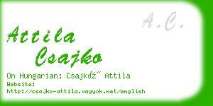 attila csajko business card